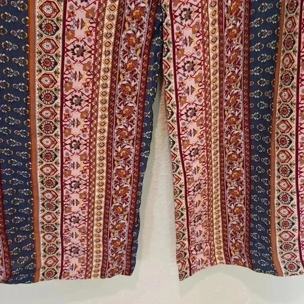 Three dots M Beachy Boho wide leg Comfy Elastic Waist Summer Pants - Picture 8 of 8